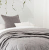 Grey velvet throw velvet coverlet cotton velvet bedding LOOM LIVING