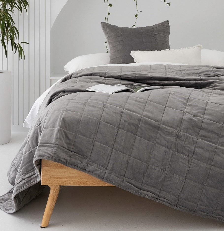 Velvet Coverlet  cotton velvet bedspread velvet bedding cotton velvet throw Loom Living